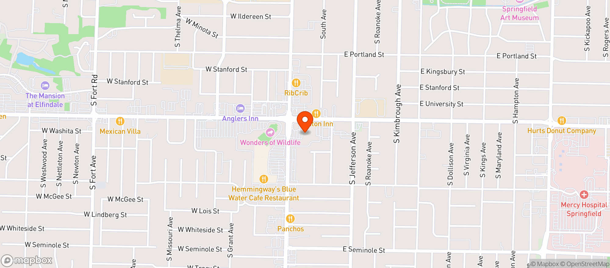 Map showing MAMA JEAN'S NATURAL MARKET (EAST)