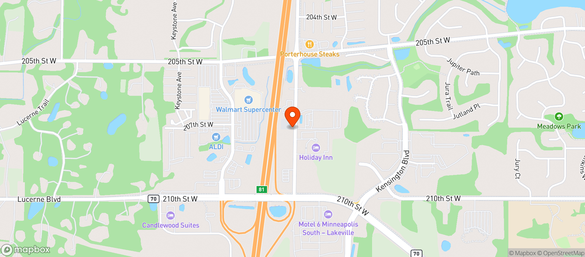 Map showing Goodfellas Pizza
