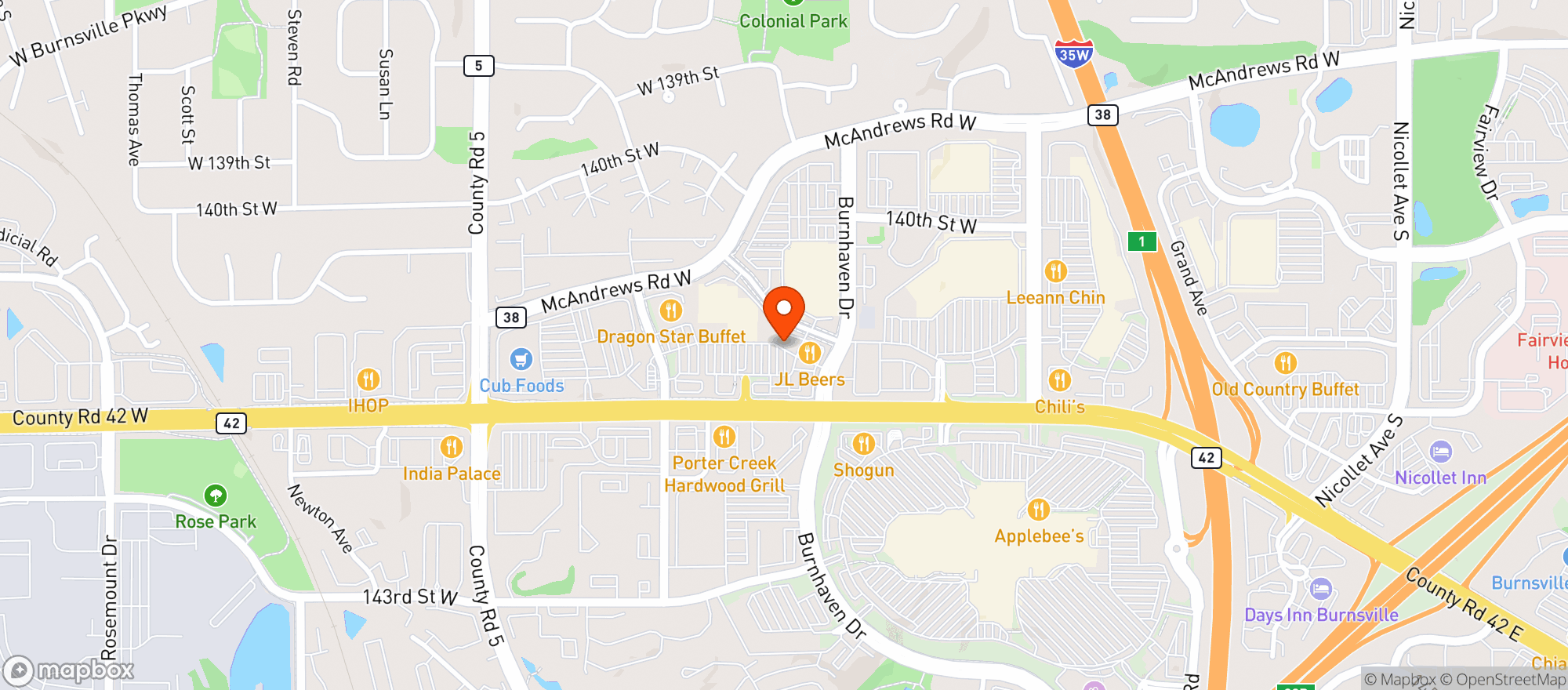 Map showing Jl Beers