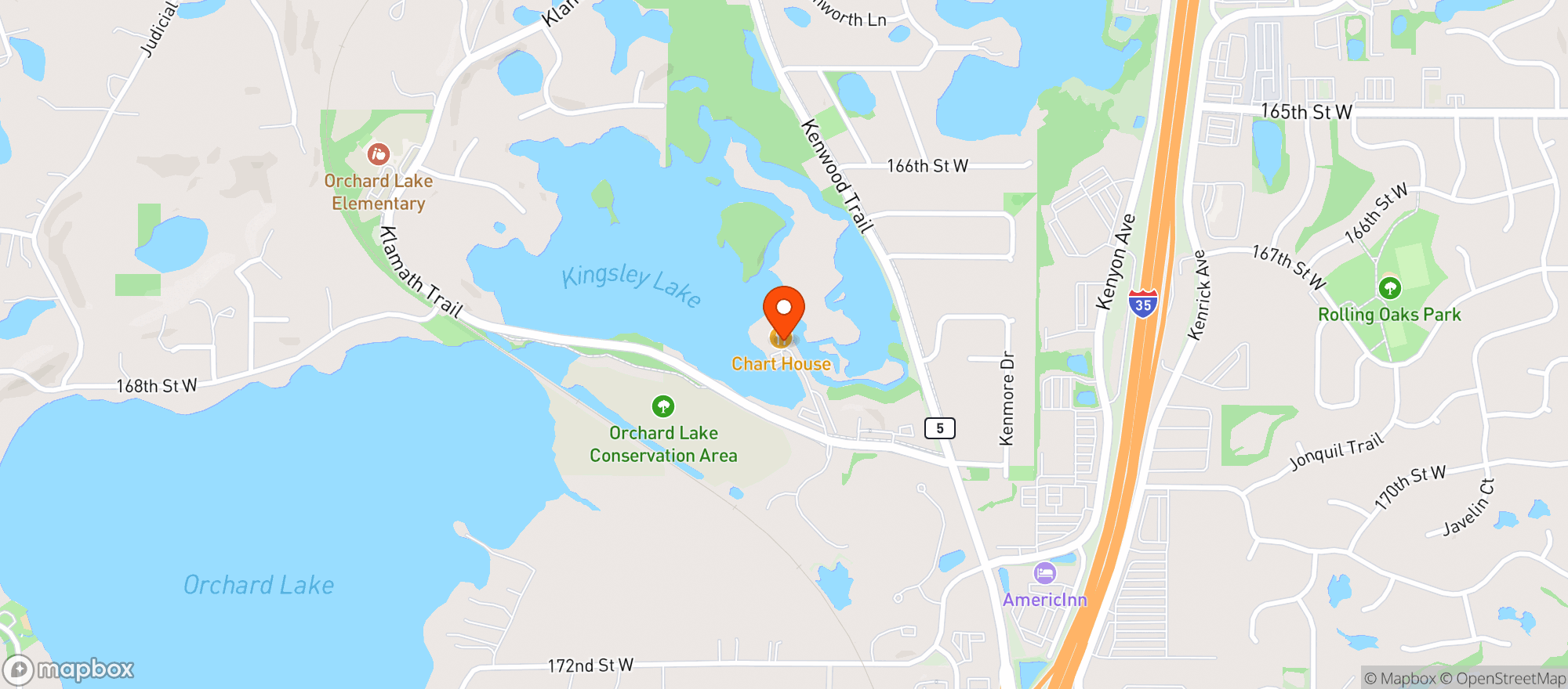 Map showing Chart House