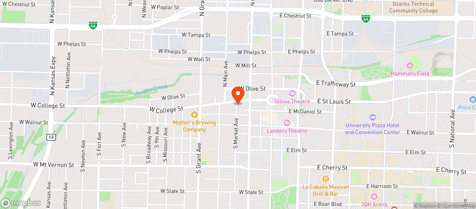Map showing Mama G S Kitchen