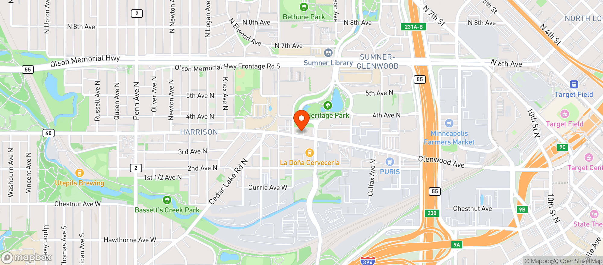 Map showing Henry & Son