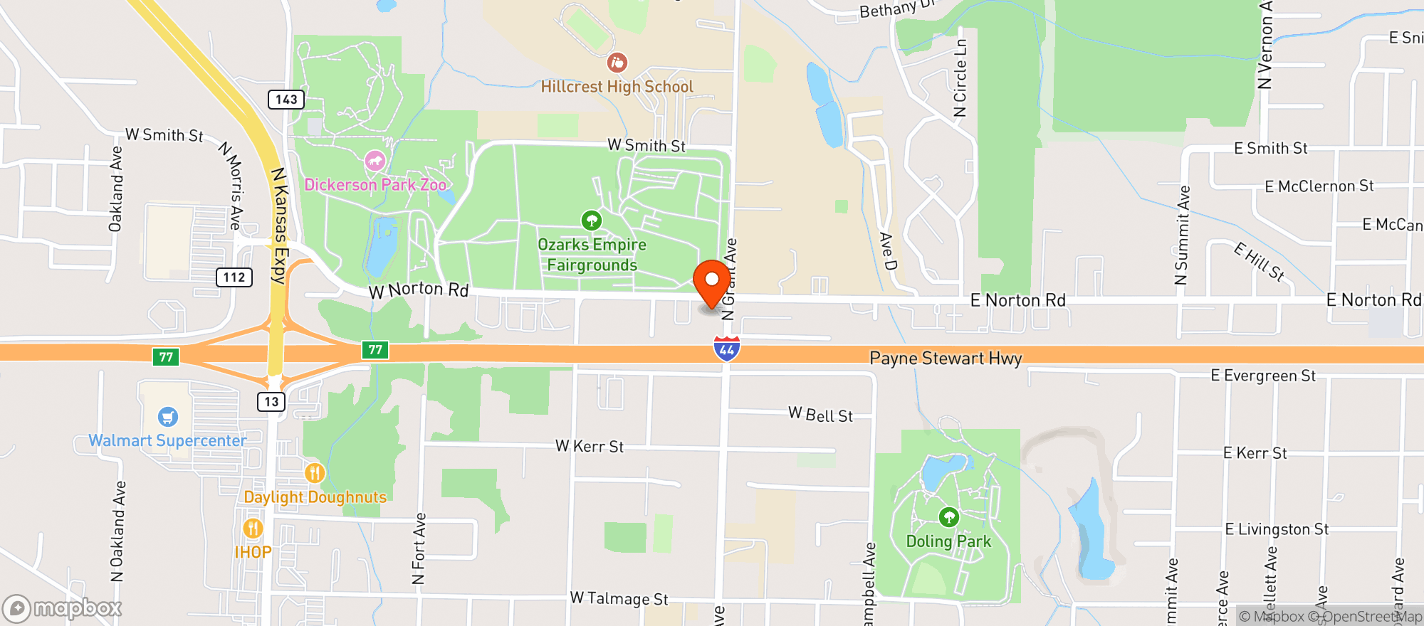 Map showing Eagle Stop 17 Fairgrounds