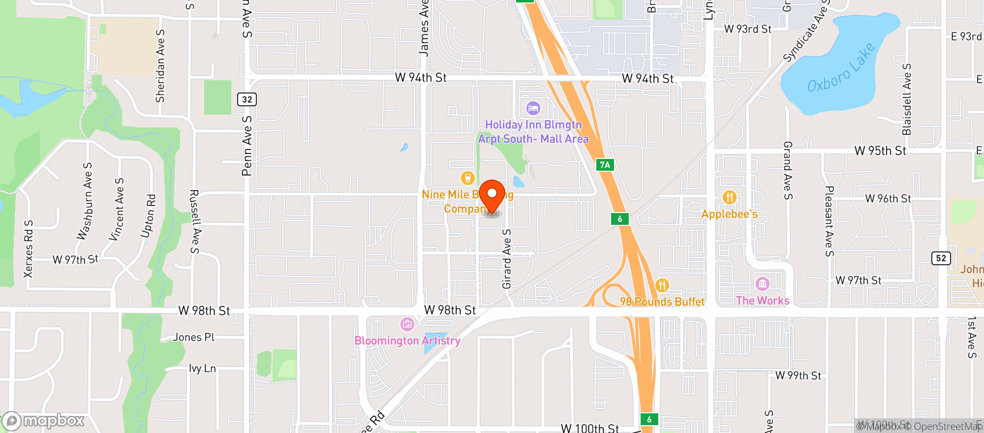 Map showing Sema International