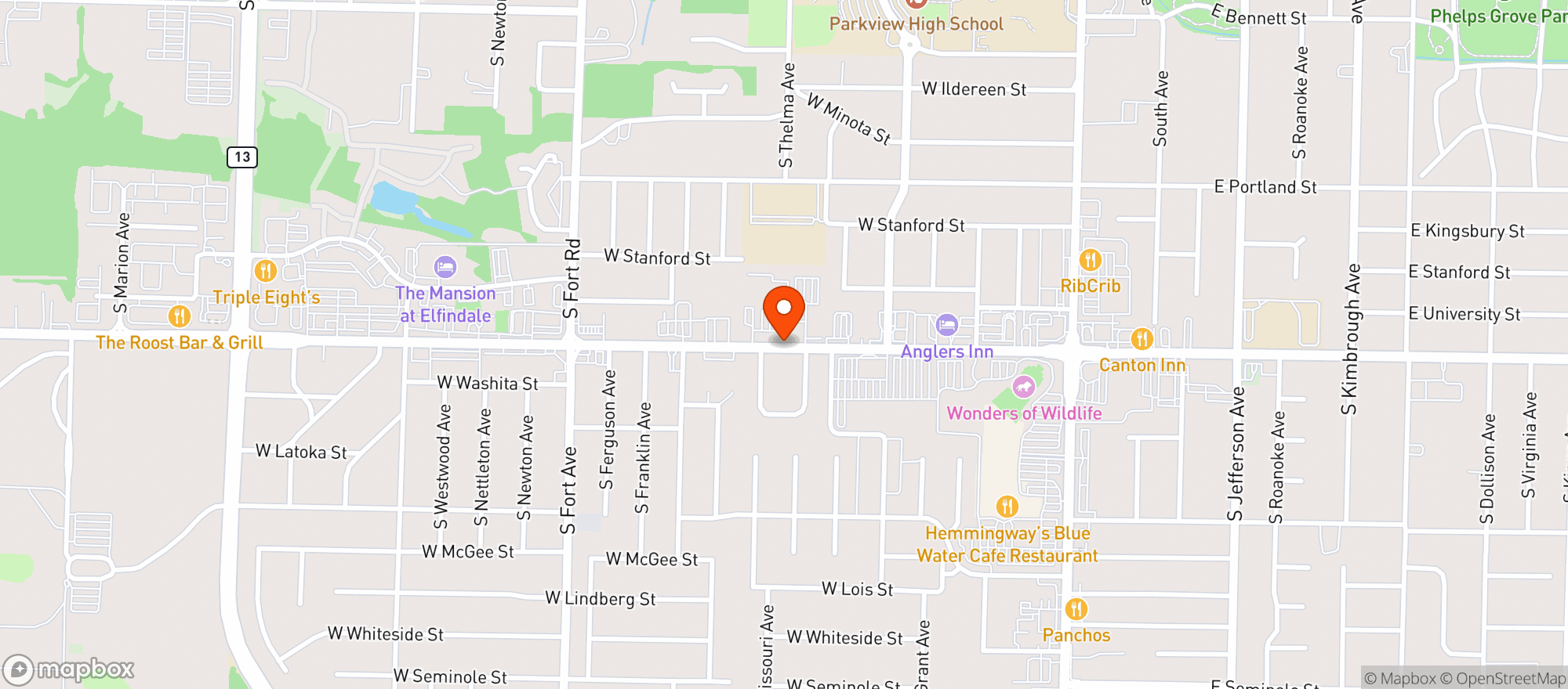 Map showing Denniss Place