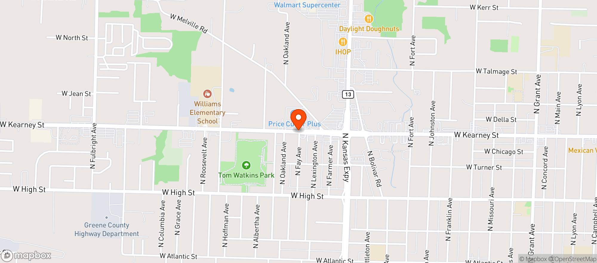 Map showing King Food Saver
