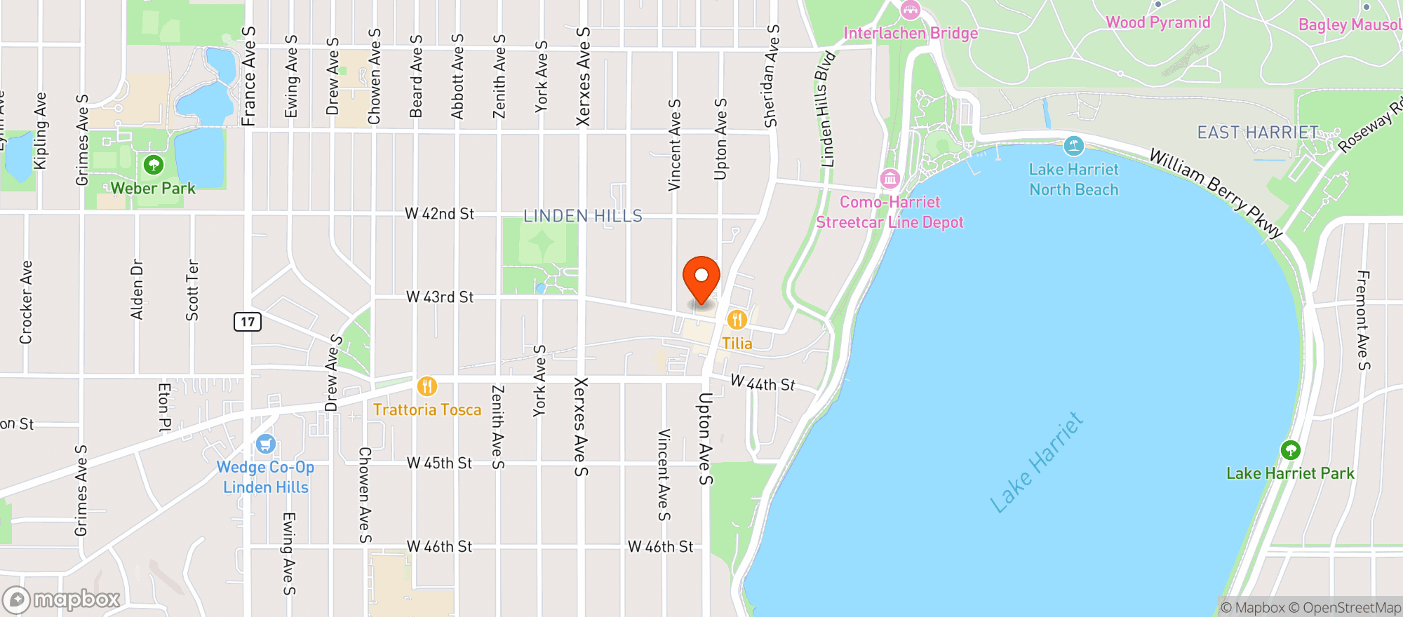 Map showing Naviya's Thai Brasserie