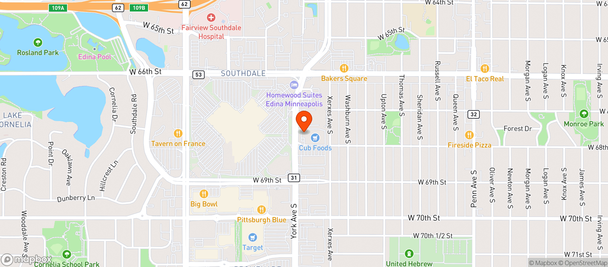 Map showing Edina # 2 - York/Southdale