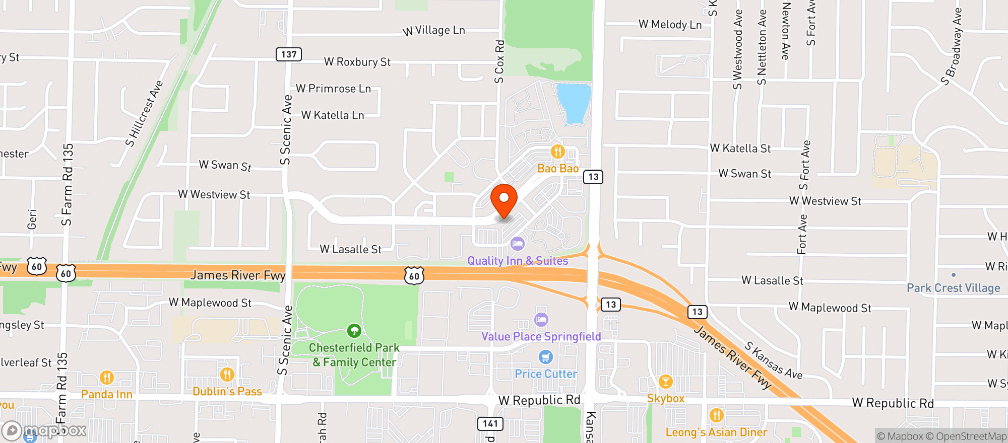 Map showing Schultz & Dooleys