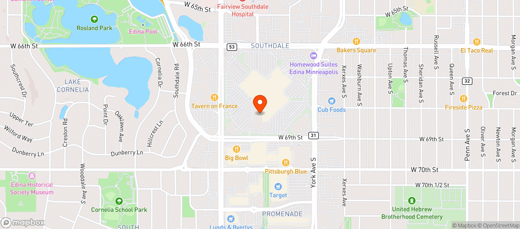Map showing Amc Theatres #705