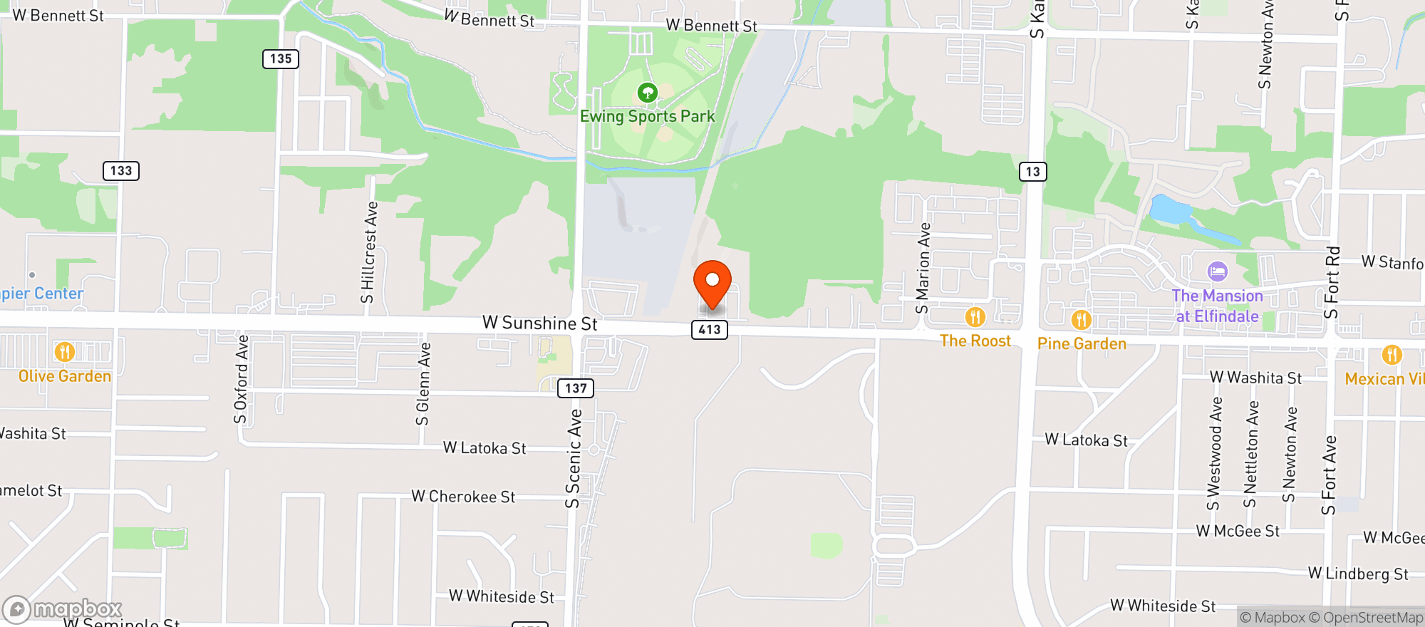 Map showing Metro Eats - Where House