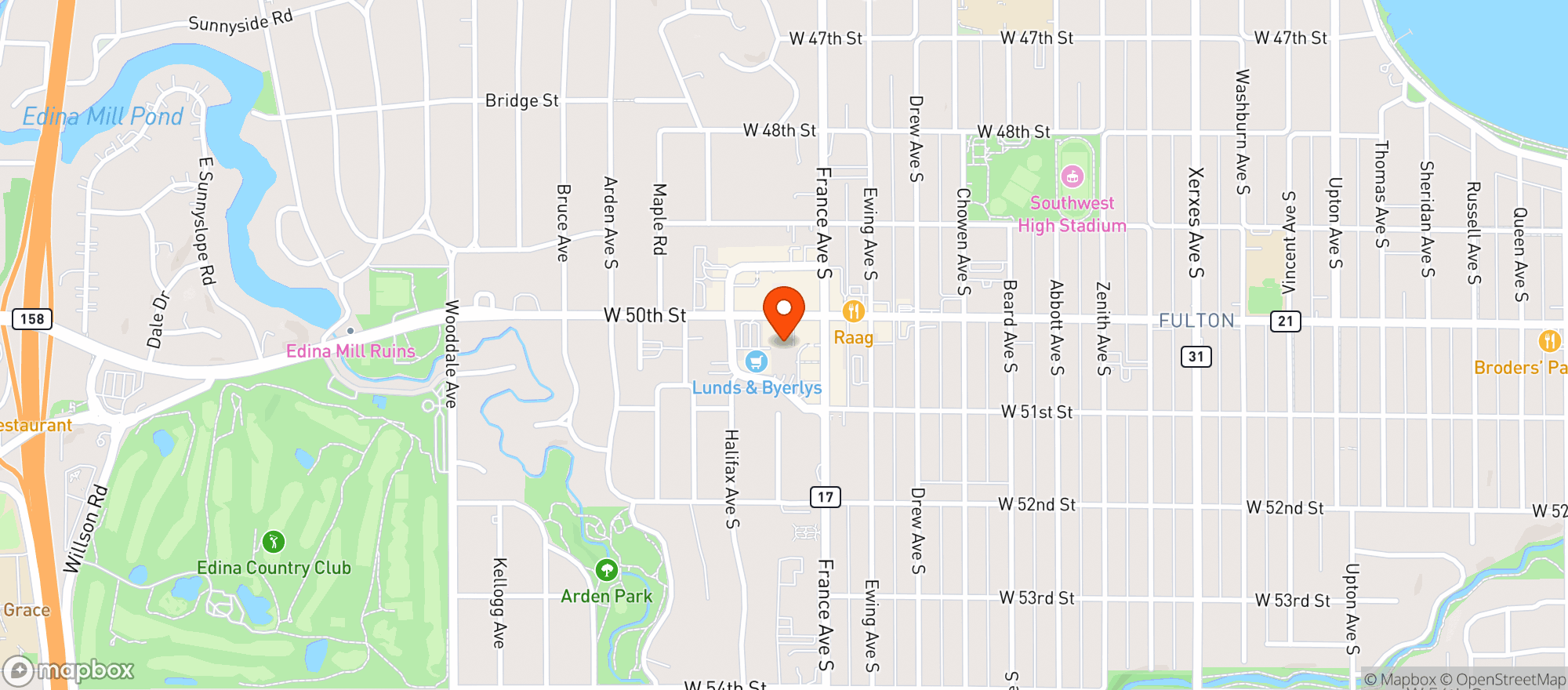 Map showing Edina # 1 - 50th