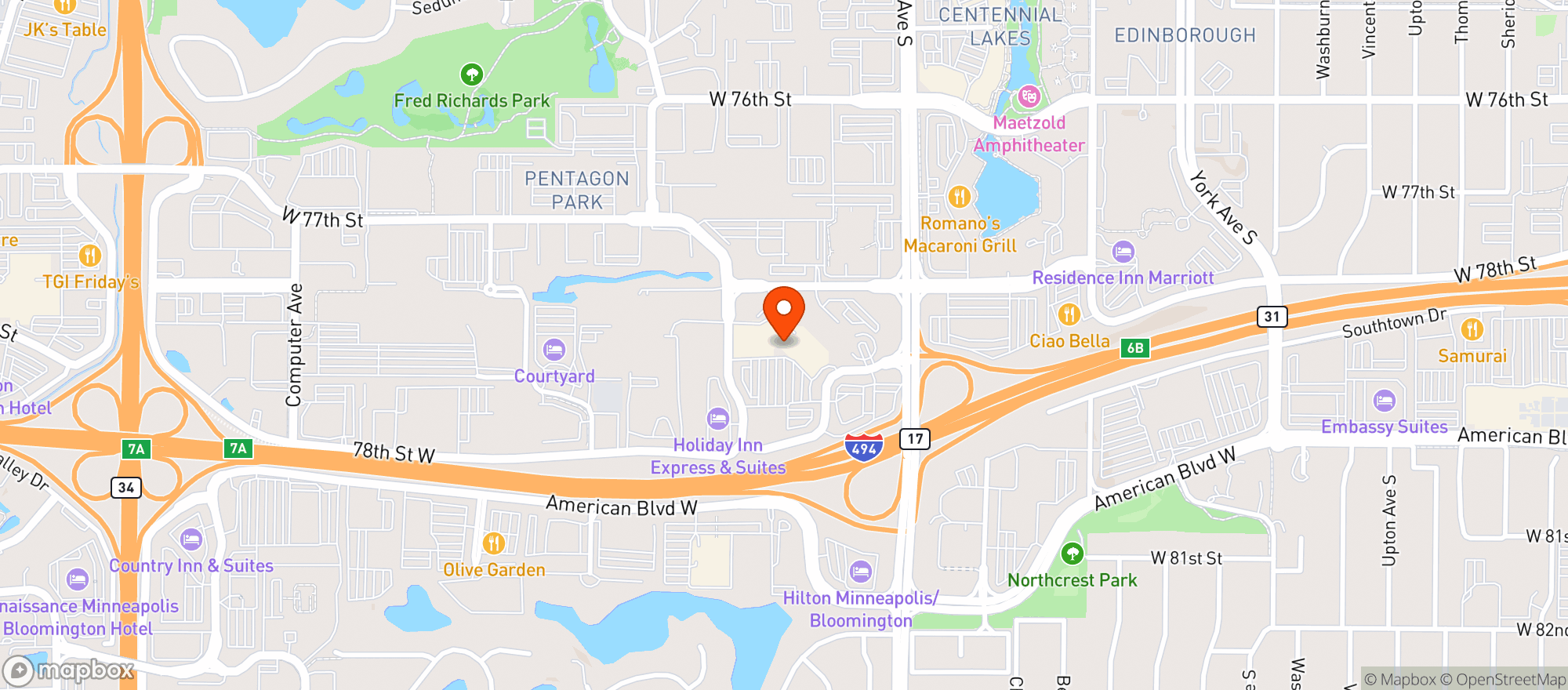 Map showing Total Wine - Bloomington