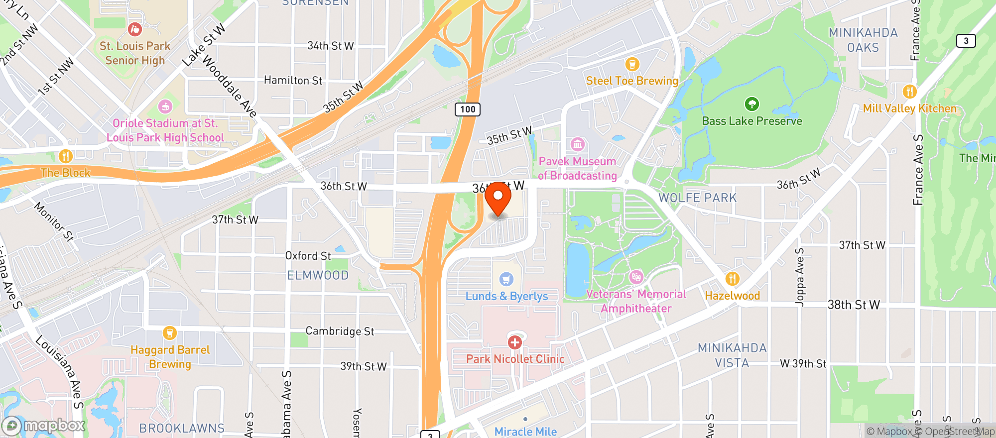 Map showing Target