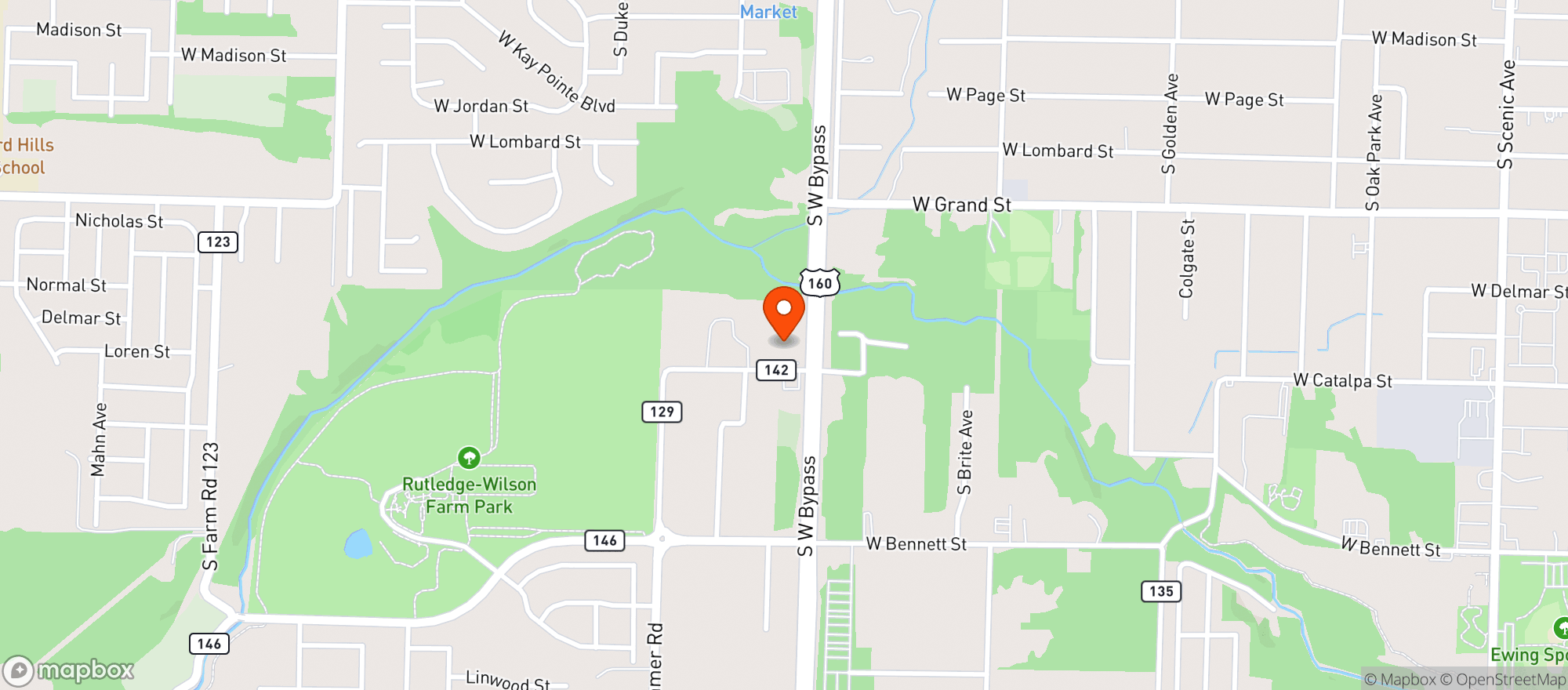 Map showing Employee Purchase - Sgf