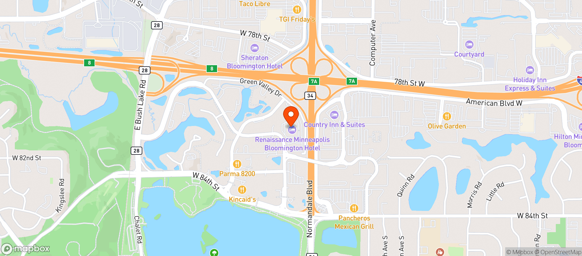 Map showing Renaissance