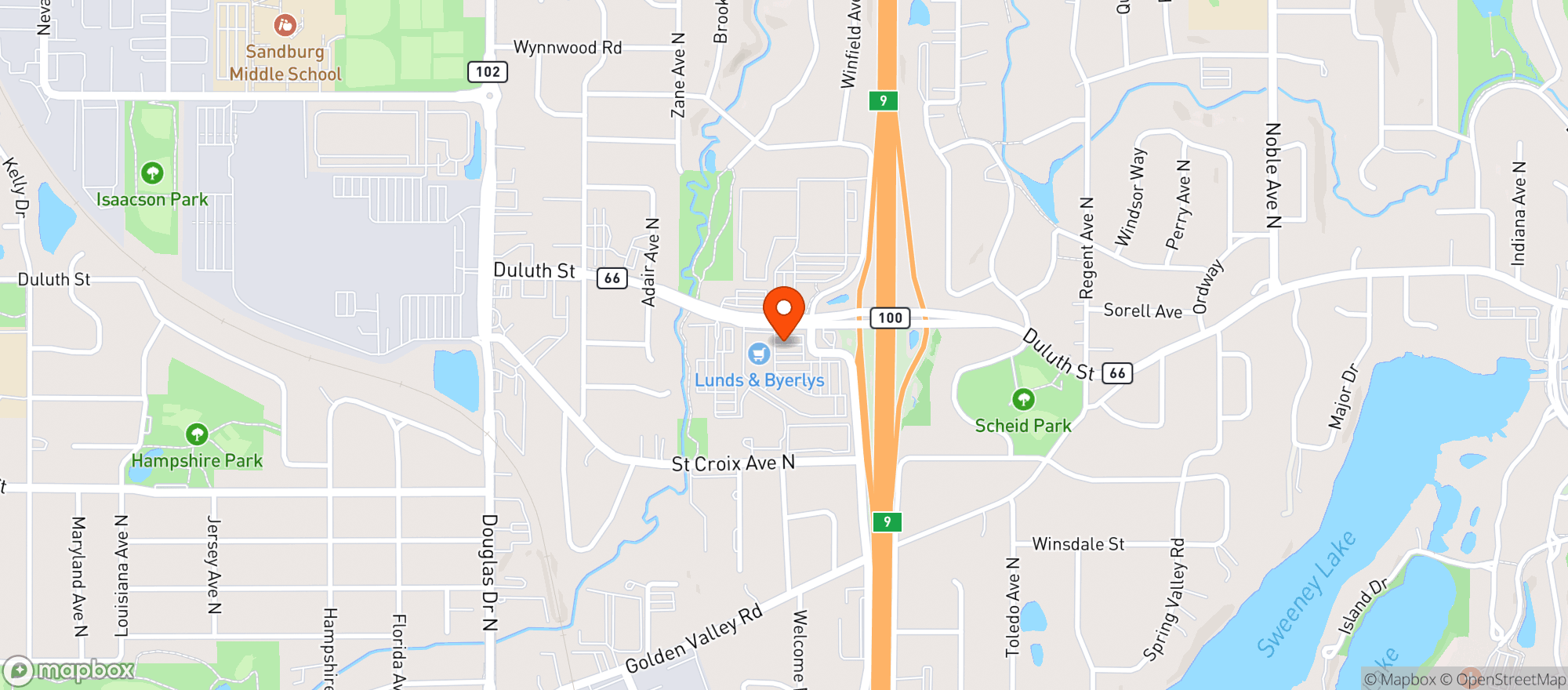 Map showing Lunds and Byerlys - Golden Valley - 00819005