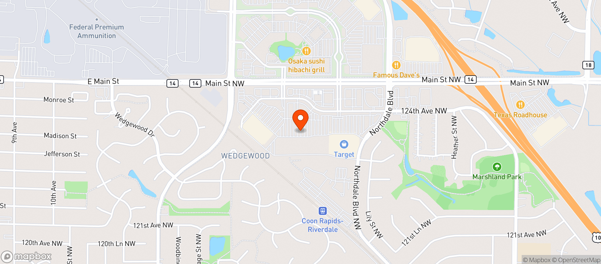 Map showing Total Wine & More