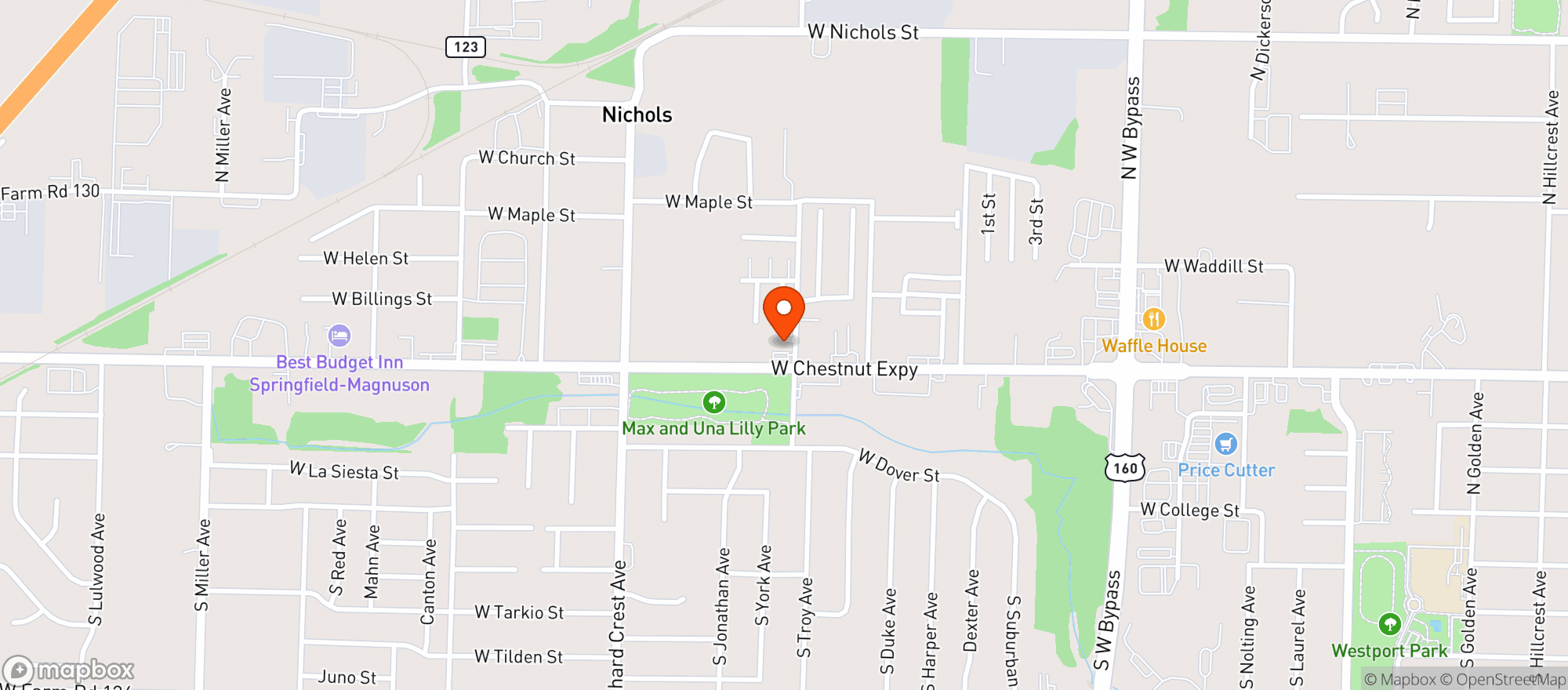 Map showing Star Mart