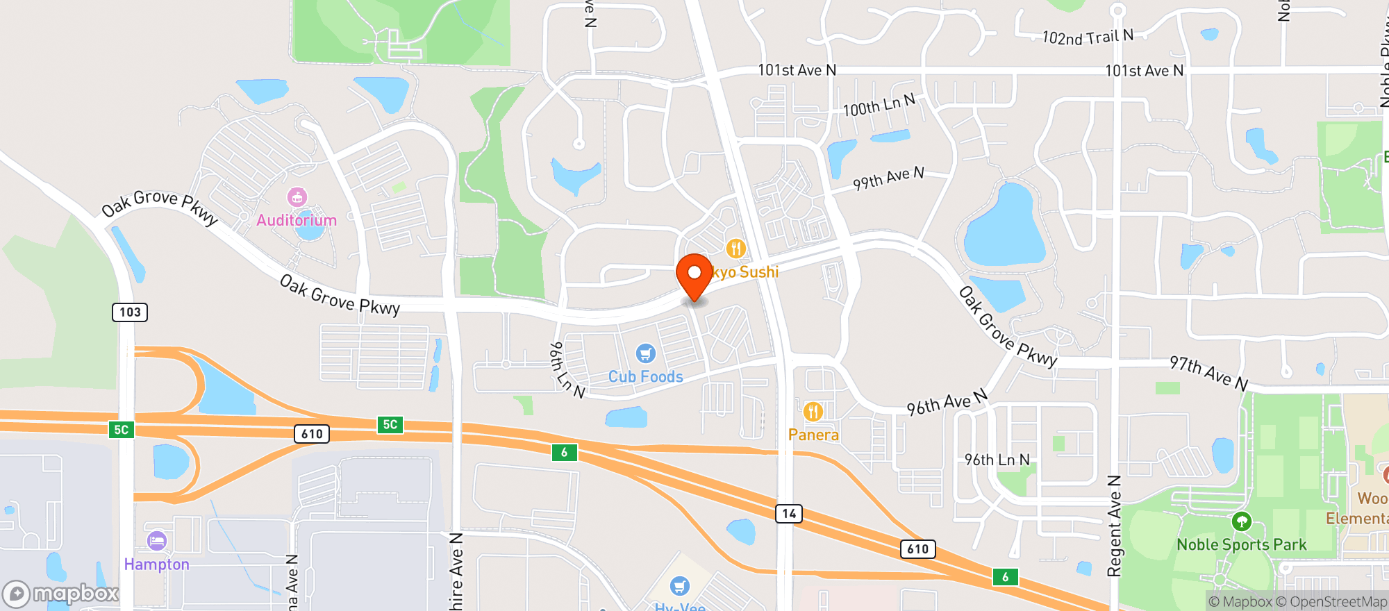 Map showing Gnc - 6972 - Park Place Promenade