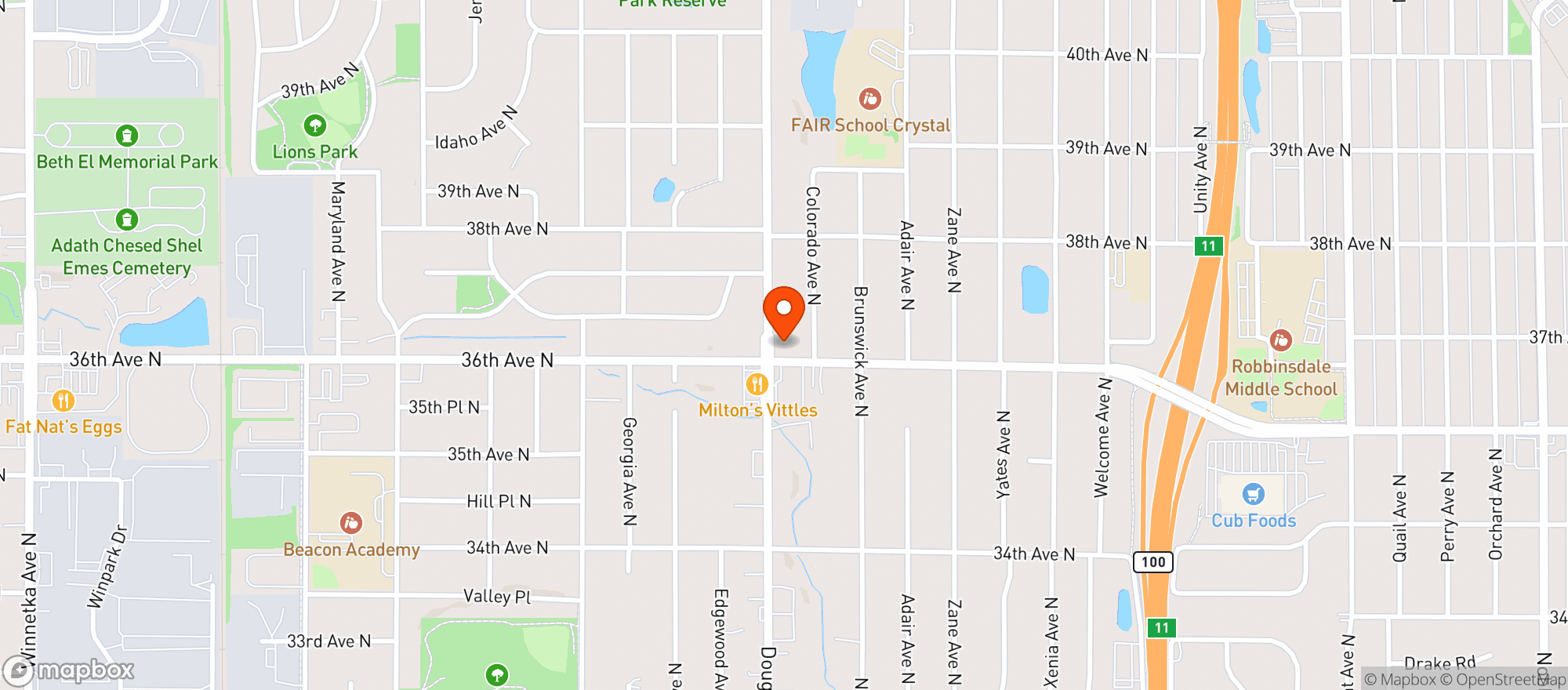 Map showing The Wine Thief & Ale Jail - Crystal