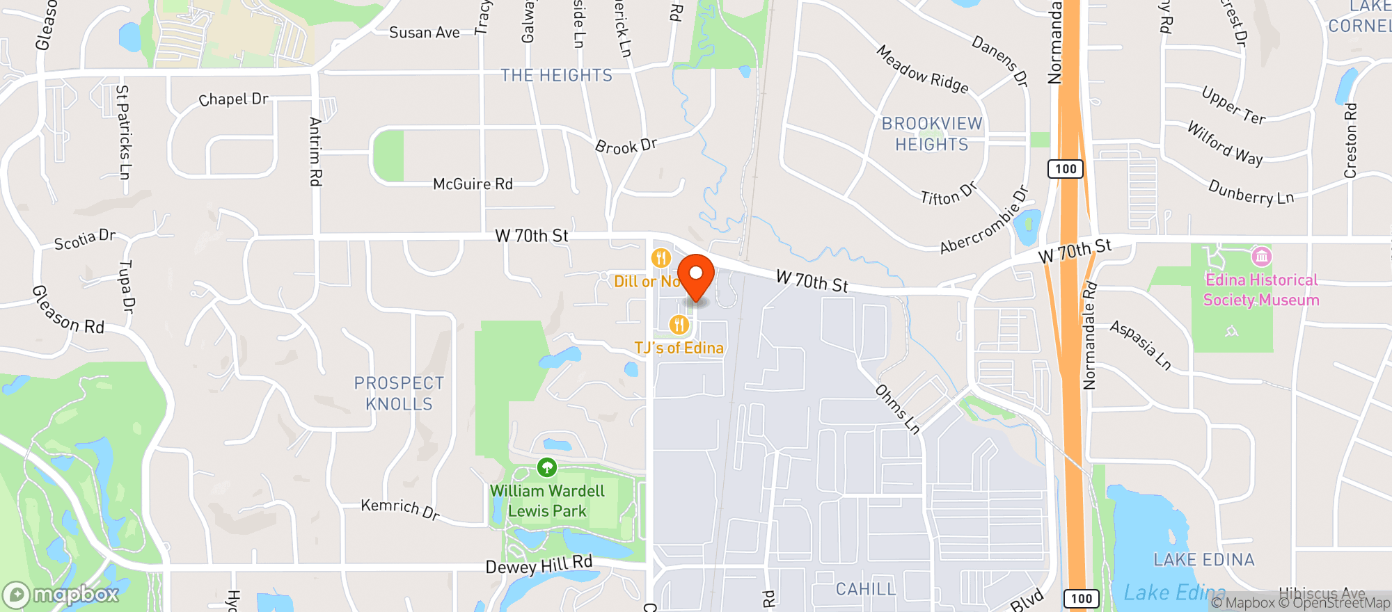 Map showing Cahill Bistro