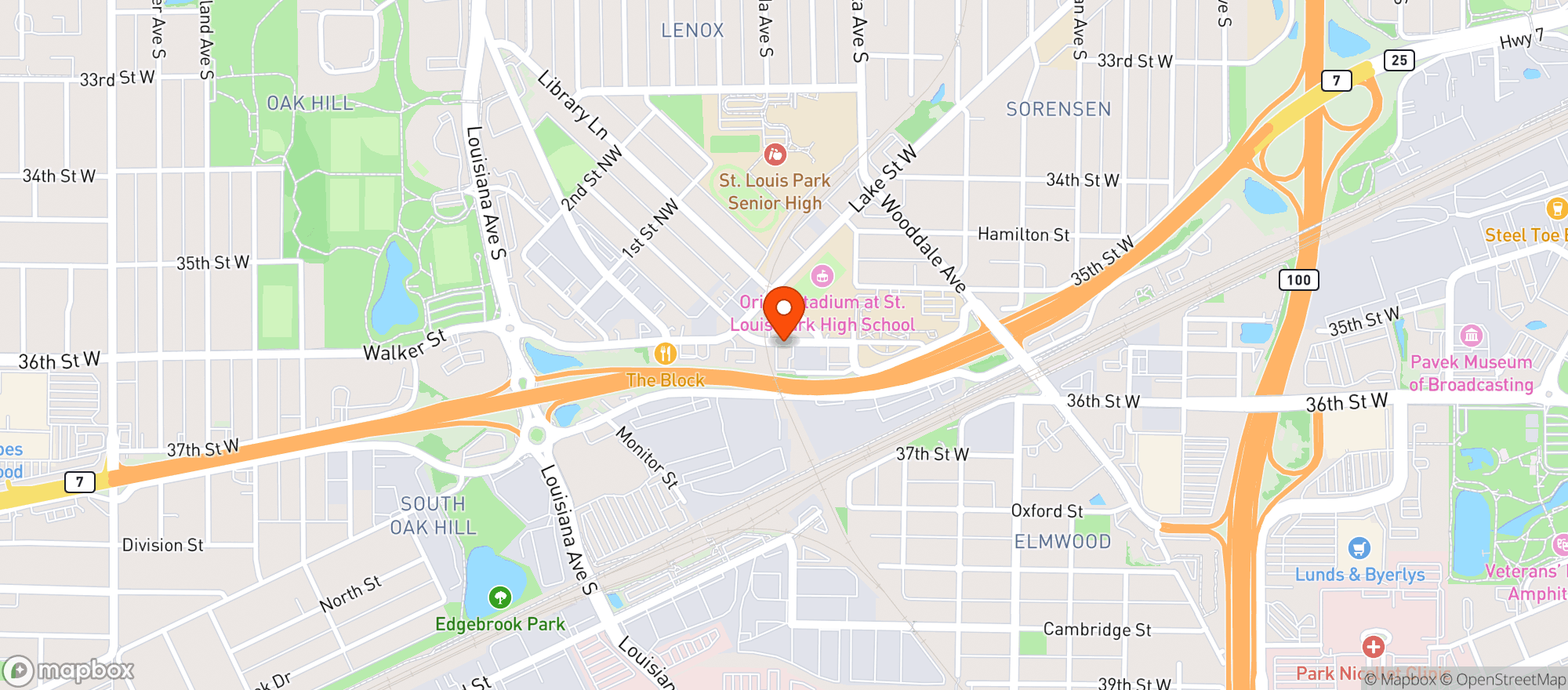 Map showing American Legion