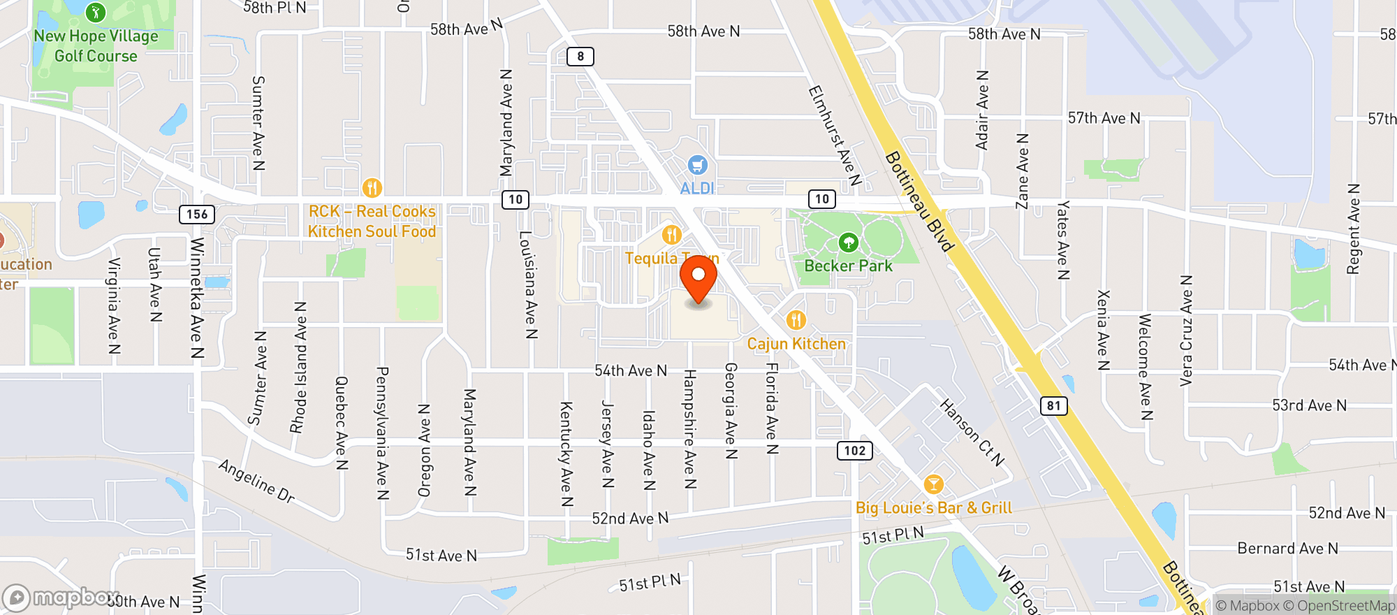 Map showing Target