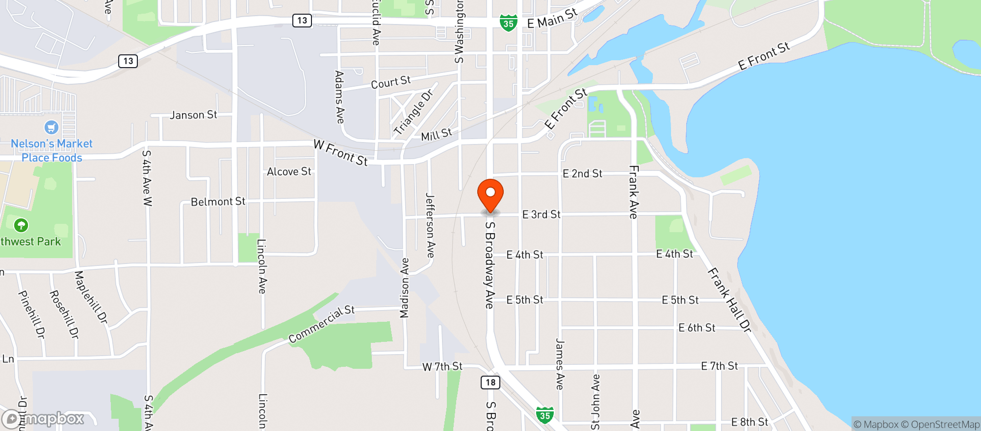 Map showing DAE Liquor