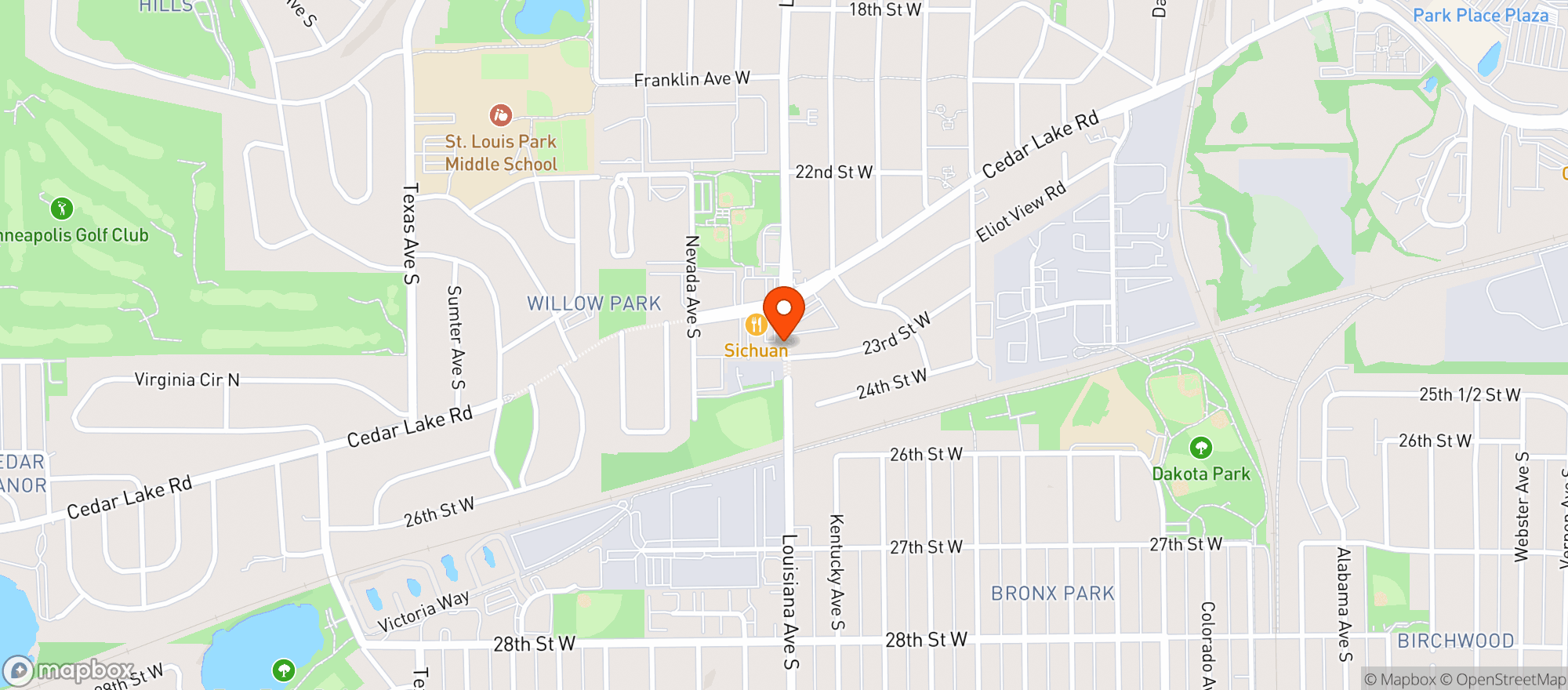 Map showing Westwood Liquor