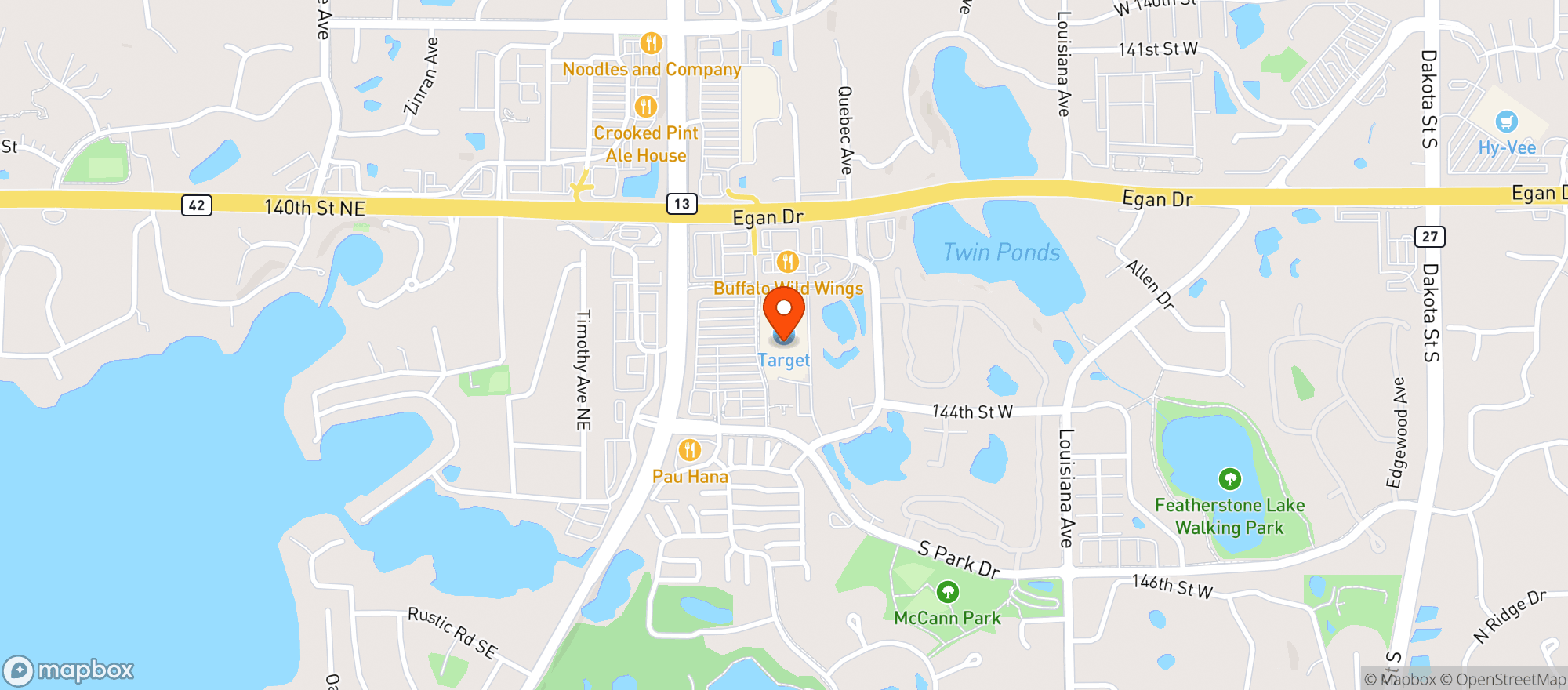 Map showing Target