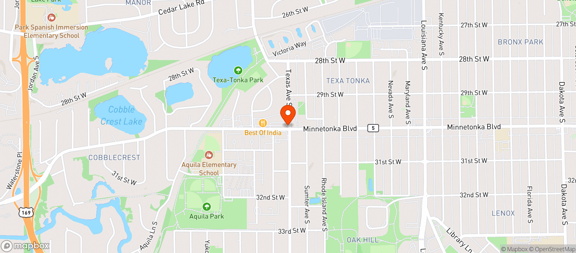 Map showing Westside Wine & Spirits