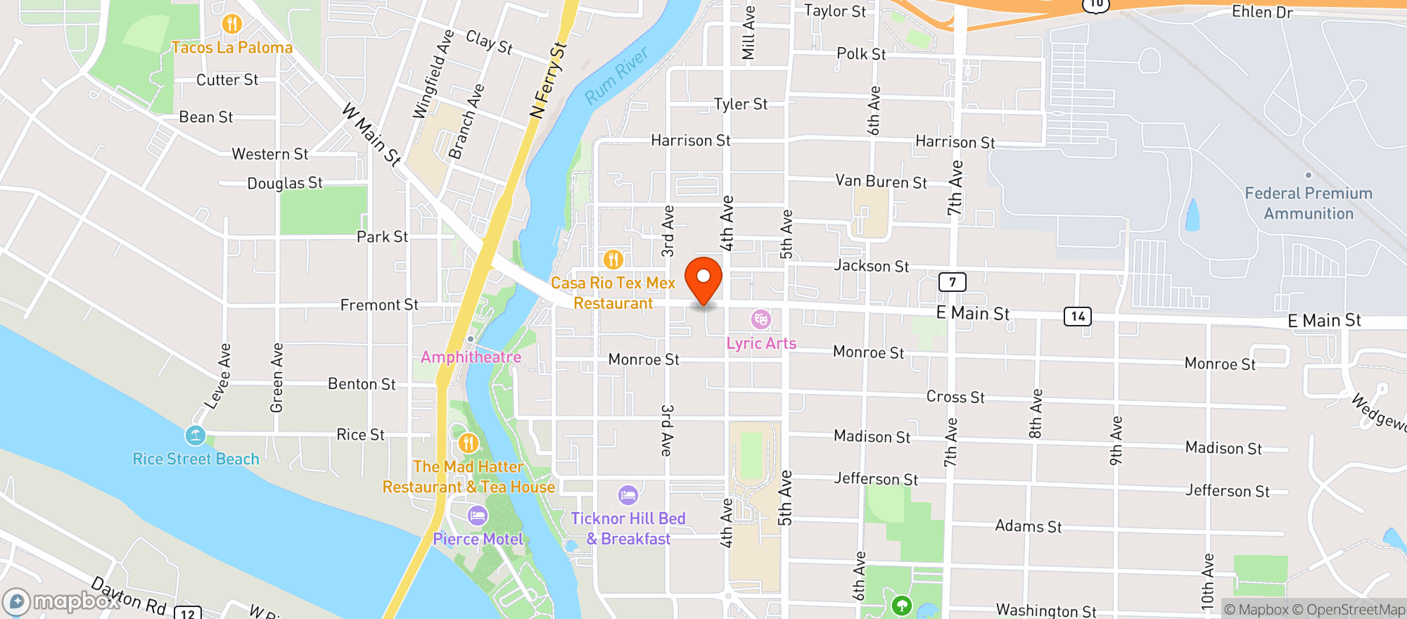 Map showing Club 300