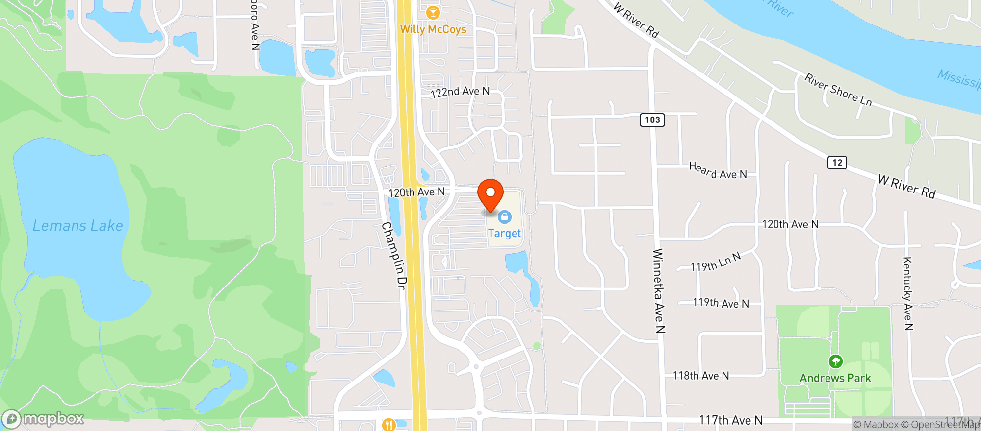 Map showing Target