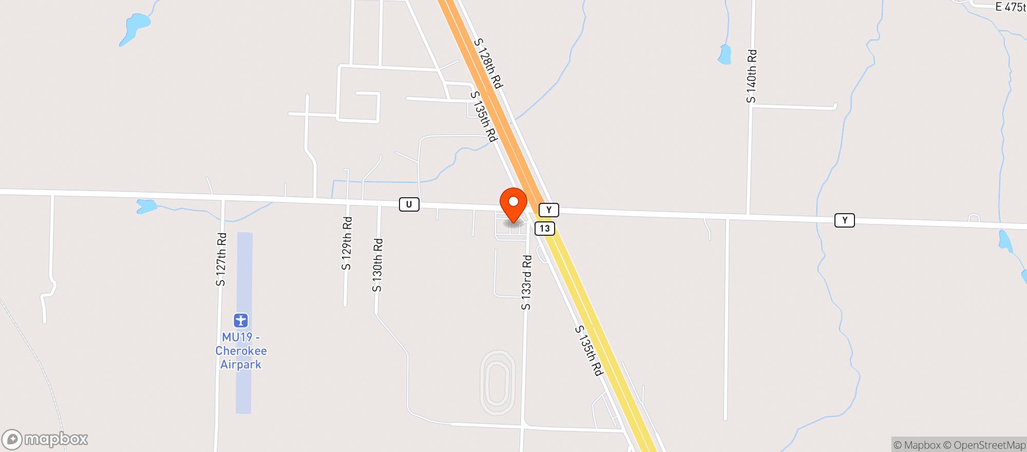 Map showing C Store Bolivar Highway