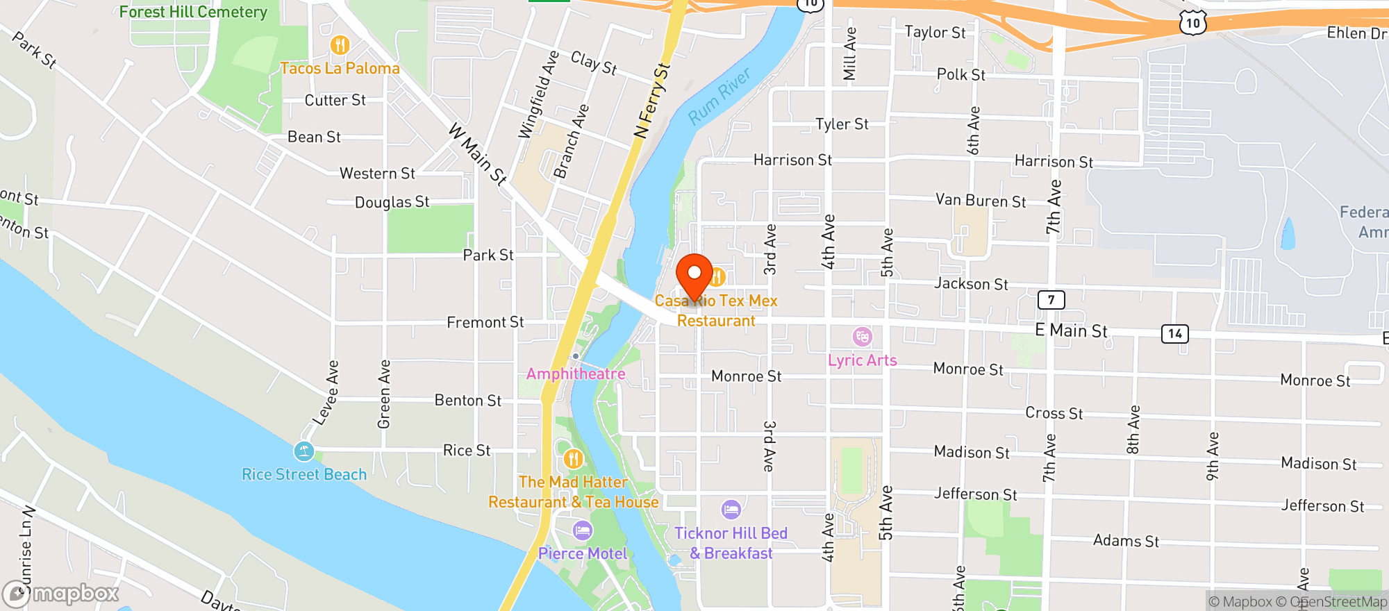 Map showing 10k Brewing