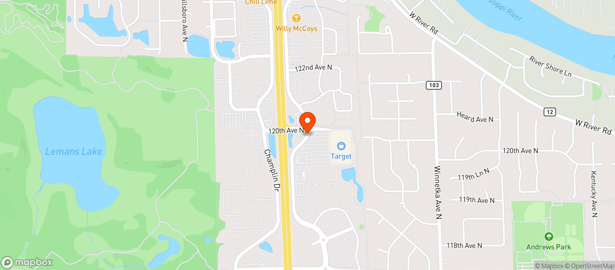 Map showing Target Liquor