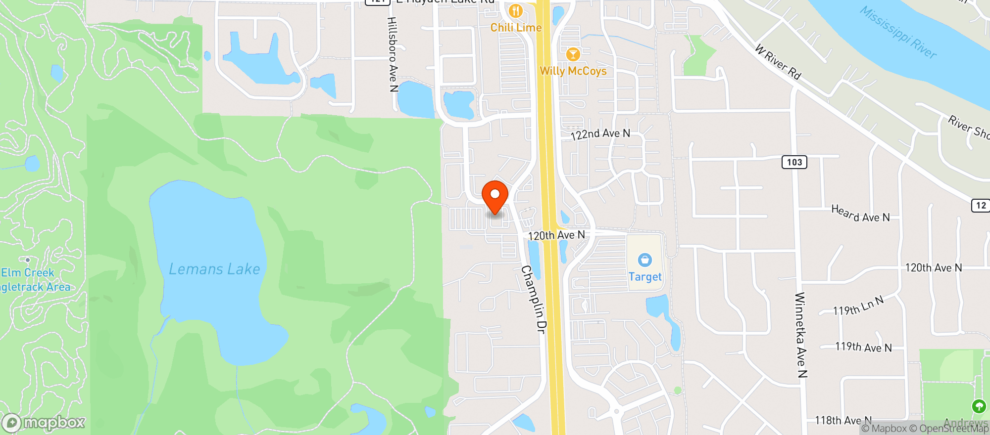 Map showing G-will Liquors