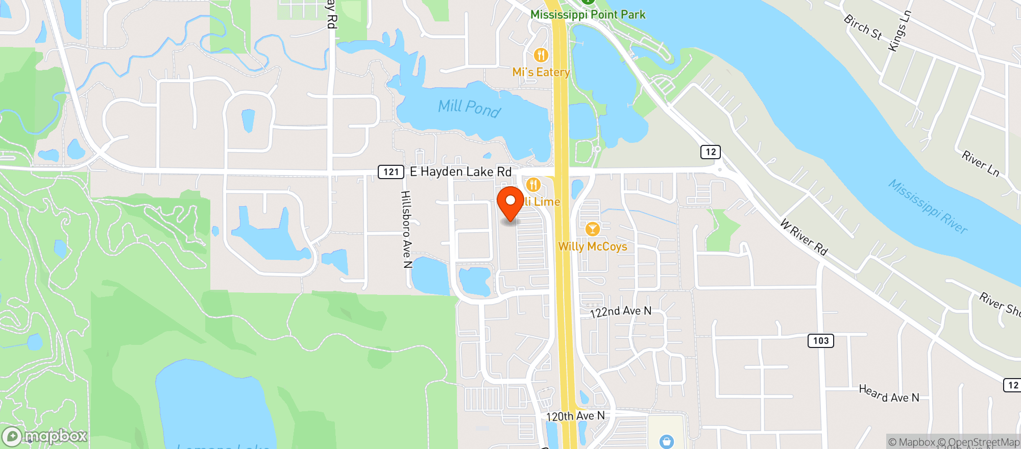 Map showing Pour Wine Bar & Bistro #1