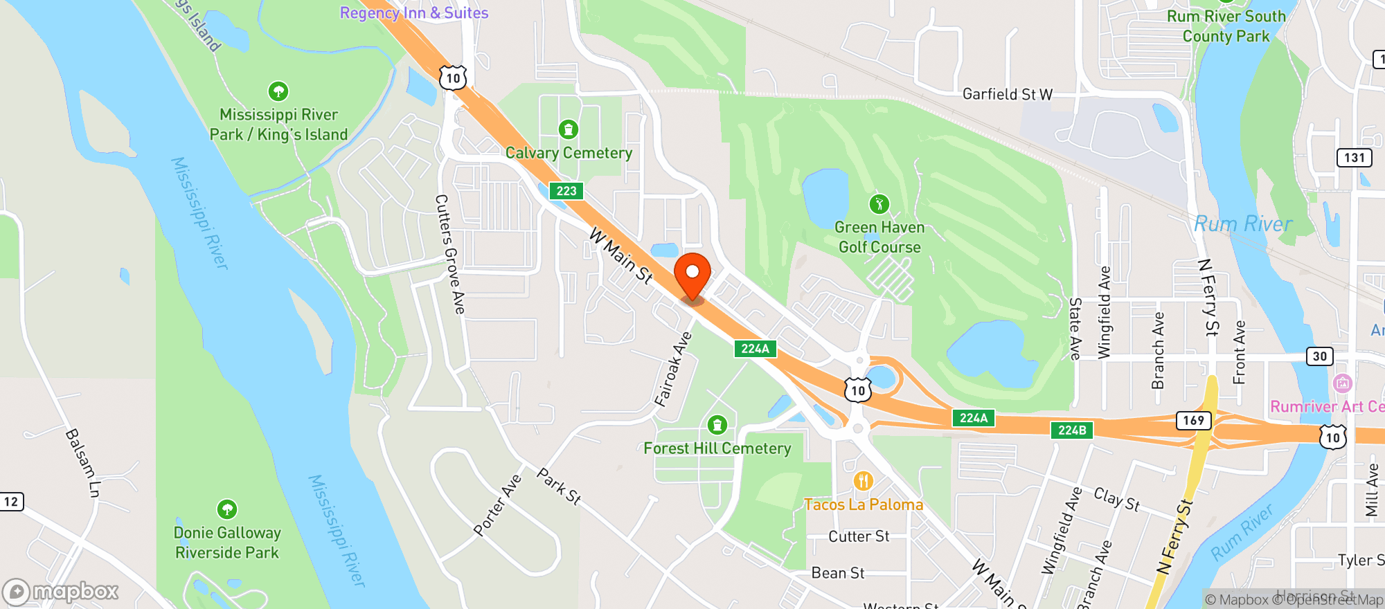 Map showing Jimmy John's
