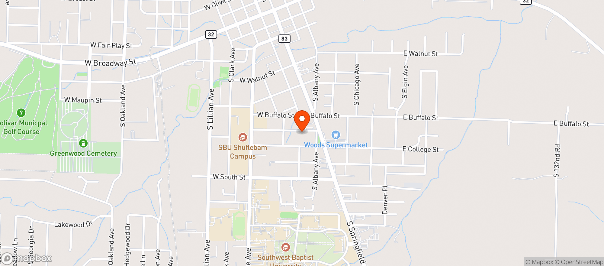 Map showing Weedman and Glassman
