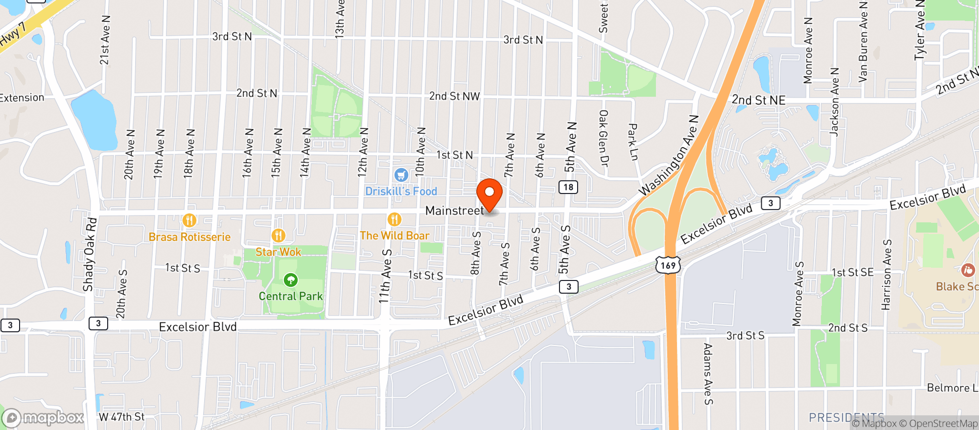 Map showing The Vine Shop
