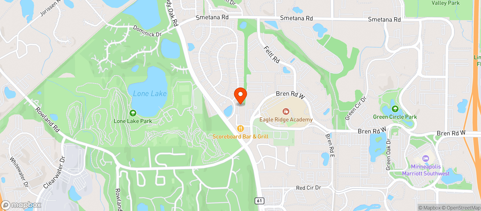 Map showing GROVELAND CONFECTIONS