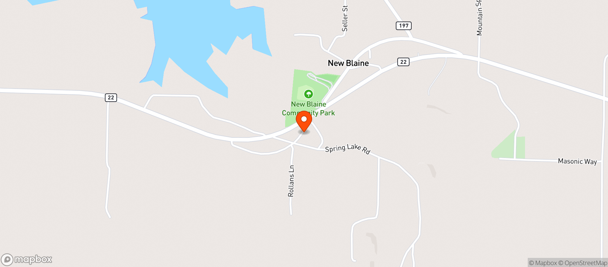 Map showing Trading Post & Mini Mall