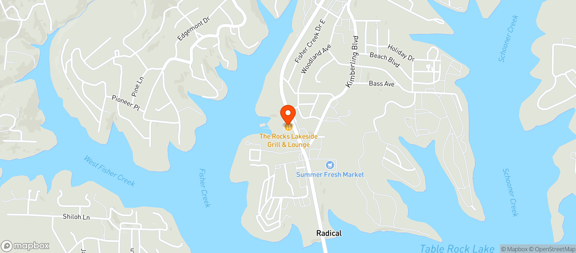 Map showing Big Buoy's