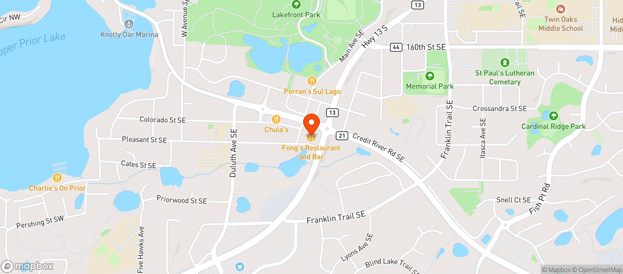 Map showing Fong S Chinese Cuisine