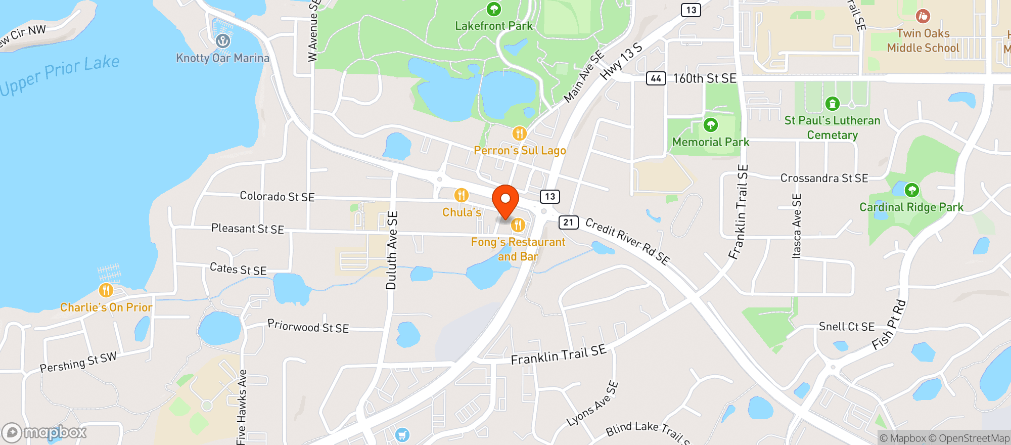 Map showing Yt S Garage Sports Bar