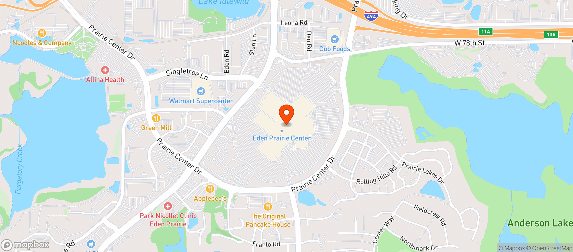 Map showing Crave - Eden Prairie