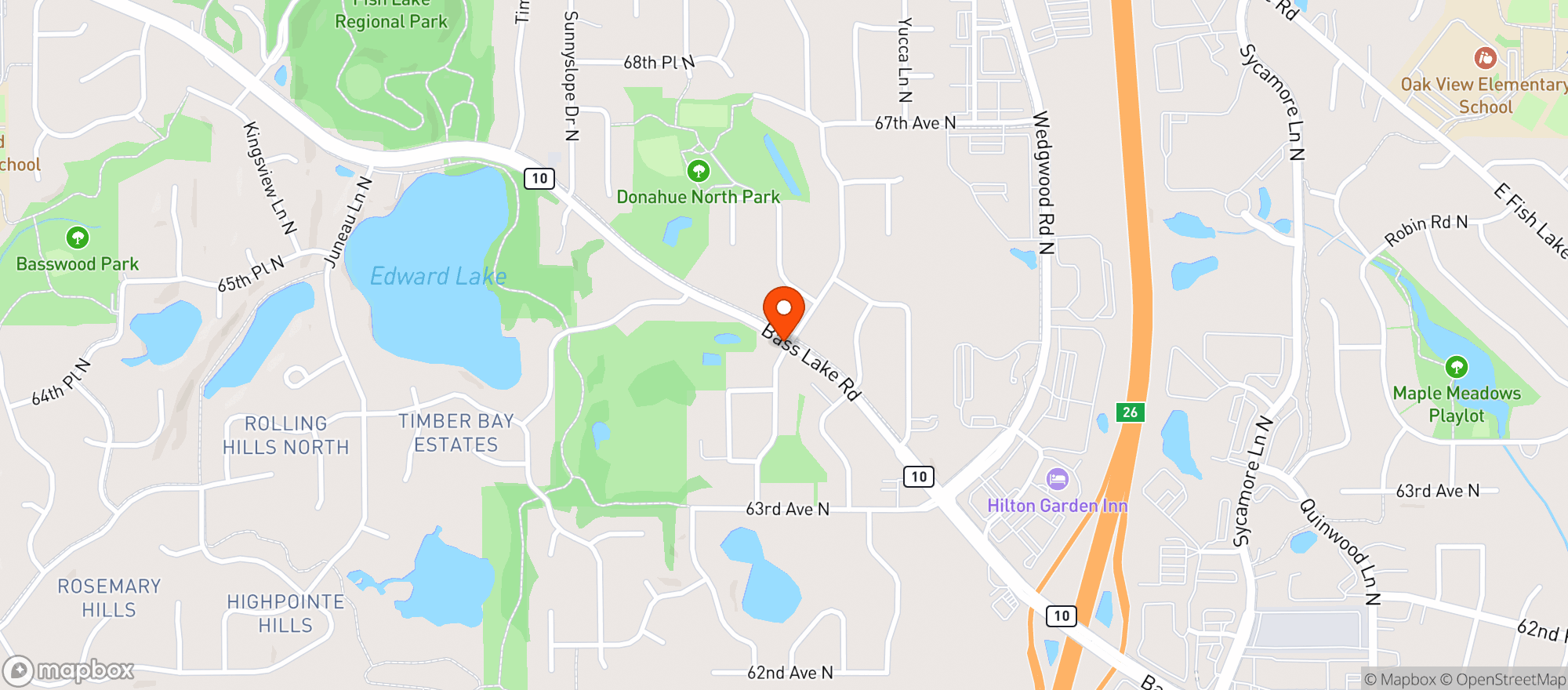 Map showing Princeton Liquor - Maple Grove