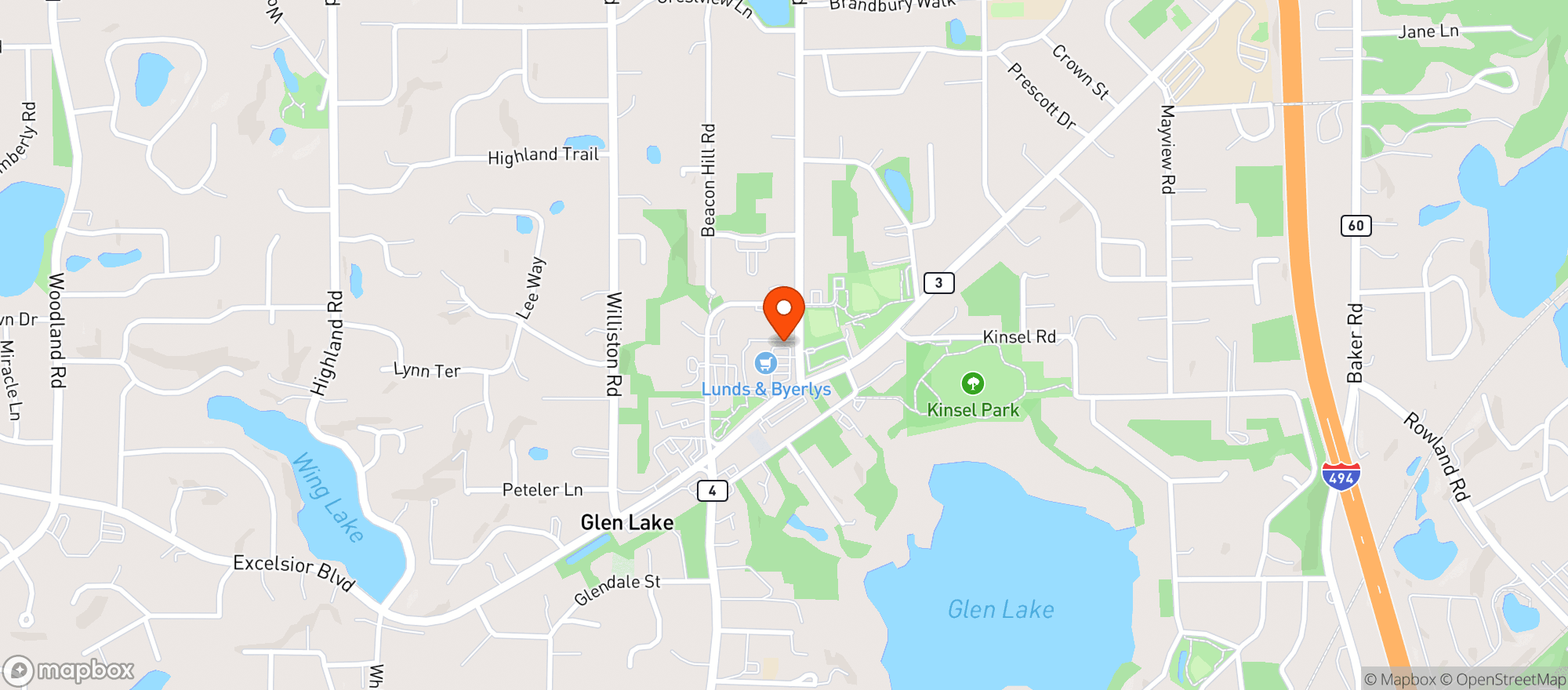 Map showing Lunds and Byerlys - Glen Lake - 00819029